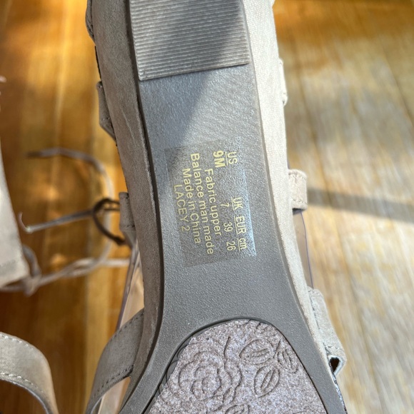 Womens Carlos by Carlos Santana Lacey Lace Up Wedge Sandals - Brulee - Picture 14 of 16